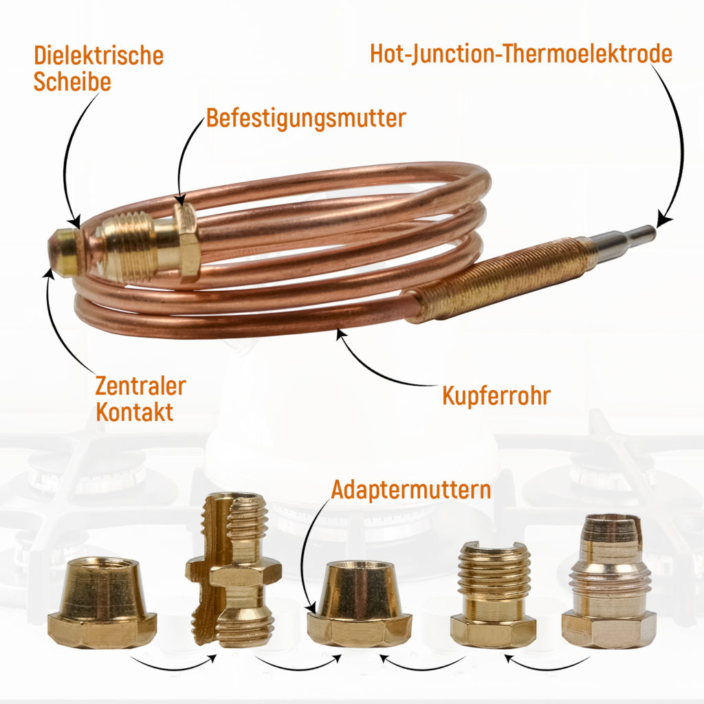 Thermoelement Mm Mit Adaptern F R Gasherd Gasgrill Kaufen