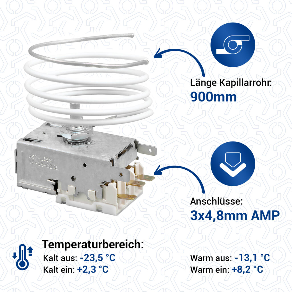 Thermostat wie Liebherr 6151190 Ranco K57 L5537 für Kühlschrank kaufen