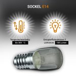 Backofenlampe Lampe 300° E14 25W 220V für Backofen – Bild 4