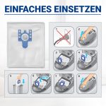 Filterbeutel passend wie Miele 9917730 5x + 1x Filtermatte TypG/N für Staubsauger – Bild 5