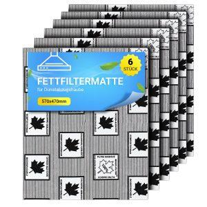 Fettfiltermatte universal 6Stk Filter mit Sättigungsanzeige Dunstabzugshaube