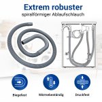 Abwasserschlauch 19/22mmØ 3,5m für Waschmaschinen und Geschirrspüler – Bild 6