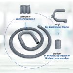 Abwasserschlauch 19/22mmØ 3,5m für Waschmaschinen und Geschirrspüler – Bild 7