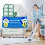 Motorschutzgitterfilter 1x Staubsaugerbeutel 6x wie Kobold VK200 Staubsauger