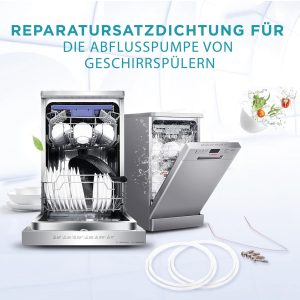 Dichtung 2x wie Bosch 12005744 Reparatursatz 182 mm für Geschirrspüler