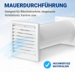 Mauerdurchführung 100erR Rund-Anschlusssystem Mauerkasten für Ablufttrocknern – Bild 2