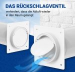 Mauerdurchführung 100erR Rund-Anschlusssystem Mauerkasten für Ablufttrocknern – Bild 3