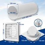 Mauerdurchführung 100erR Rund-Anschlusssystem Mauerkasten für Ablufttrocknern – Bild 5