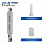 Stoßdämpfer wie Bosch 00742719 90N mit Bohrung für Waschmaschine – Bild 3