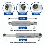 Stoßdämpfer wie Bosch 00742719 90N mit Bohrung für Waschmaschine – Bild 5