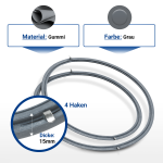 Türdichtung wie Bosch 00754066 rundum 4 Haken für Backofen Herd – Bild 4