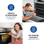 Türdichtung wie Bosch 00754066 rundum 4 Haken für Backofen Herd – Bild 6