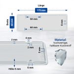 Lampenabdeckung 2x wie Bosch 00264984 175x60 mm für Dunstabzugshaube – Bild 2