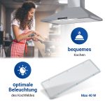 Lampenabdeckung 2x wie Bosch 00264984 175x60 mm für Dunstabzugshaube – Bild 3