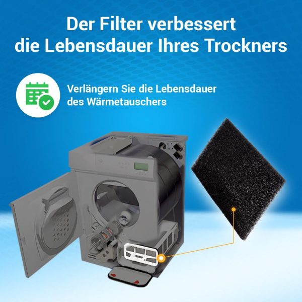 Filter Schaumfilter 2er Set wie Whirlpool 481010354757 für Trockner kaufen