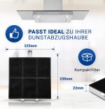 Kohlefilter wie Balay 00360732 225х220х24 für Dunstabzugshaube – Bild 4