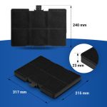 Kohlefilter wie Bosch 11026771 DHZ5346 320x215mm für Dunstabzugshaube – Bild 4