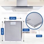 Fettfilter wie Whirlpool 480122102168 3 Stück für Dunstabzugshaube – Bild 2