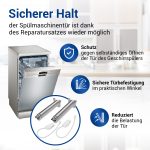 Türscharnierfedern wie Siemens 00754869 Reparatursatz für Geschirrspüler – Bild 6