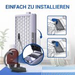 Abluftfilterkassette passend wie Miele 9616280 SF-HA50 2 Stück für Staubsauger – Bild 6