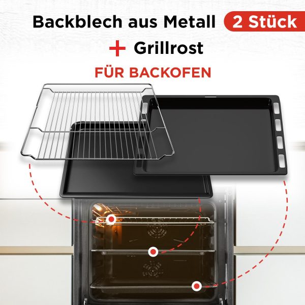 Grillrost Blechen Set wie Bosch 00662999 00574876 Neff 00434038 für Backofen