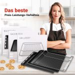 Grillrost Blechen Set wie Bosch 00662999 00574876 Neff 00434038 für Backofen