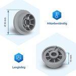 Korbrolle 4x Rolle Rad Kompatibel mit Bosch 0165314 für Unterkorb Spülmaschine
