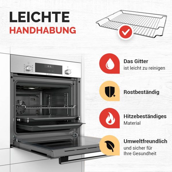 Grillrost Kombirost für Backofen kompatibel mit Bosch 00574876 465x375mm