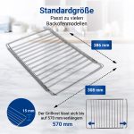 Grillrost Gitter Universal 386/570 x 308 mm für Backofen mit Schraubverschluss – Bild 2