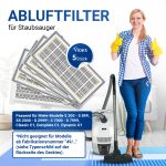Abluftfilter Set 5x passend wie Miele 9616270 SF-HA30 für Staubsauger – Bild 2