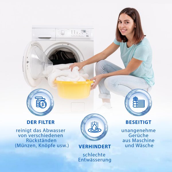 Flusensieb wie Bosch Siemens 00605010 605010 00602008 602008 für Waschmaschine