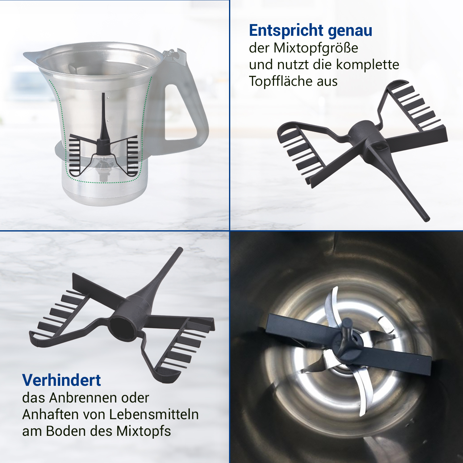 vhbw Rühraufsatz kompatibel mit Vorwerk Thermomix TM21 Küchenmaschine -  Schmetterling-Aufsatz, Kunststoff, Schwarz kaufen