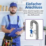 Haltebogen universal für Ablaufschlauch Waschmaschine Geschirrspüler Trockner – Bild 4