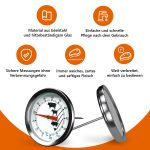 SET 2x Fleischthermometer Einstechthermometer 0 bis +120°C mit runder Skala