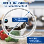 Dichtungsring passend wie Fissler 038667002050 22cm Ø für Schnellkochtopf – Bild 3