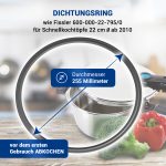 Deckeldichtungsring wie Fissler 600-000-22-795/0 für 22cmØ Schnellkochtopf – Bild 3