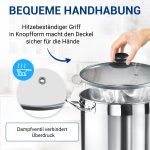 Glasdeckel 20cm universal mit Knopfgriff für Töpfe Pfannen – Bild 4