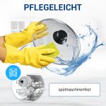 Glasdeckel 20cm universal mit Knopfgriff für Töpfe Pfannen – Bild 5