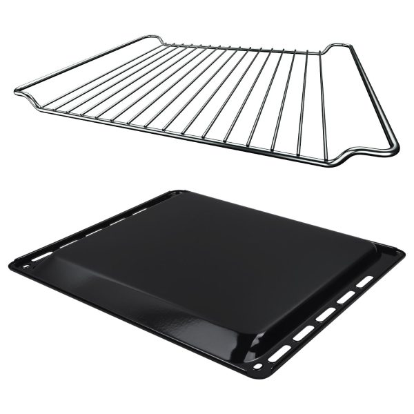 Backblech Grillrost Set wie Whirlpool 481245819334 481010683241 für Backofen