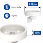 Set 8x Korbrolle wie BOSCH 00066320 für Unterkorb Geschirrspüler – Bild 2