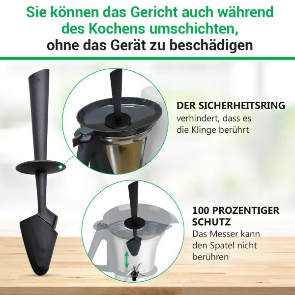 Spatel Schaber wie Vorwerk Spachtel für Thermomix TM21 Küchenmaschine