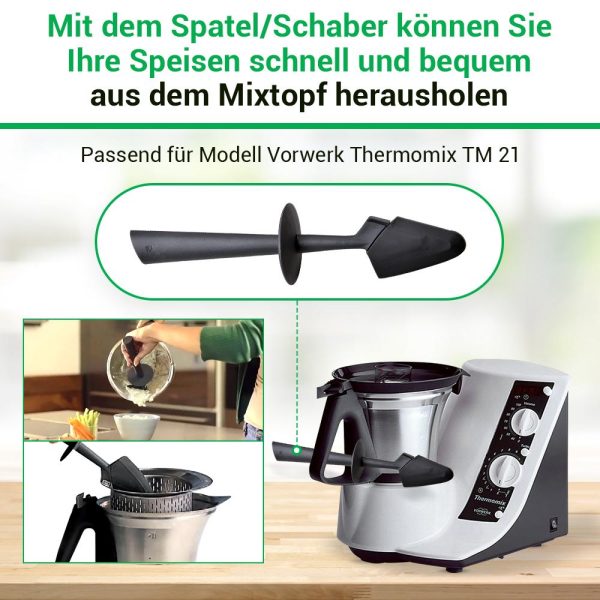 Spatel Schaber wie Vorwerk Spachtel für Thermomix TM21 Küchenmaschine