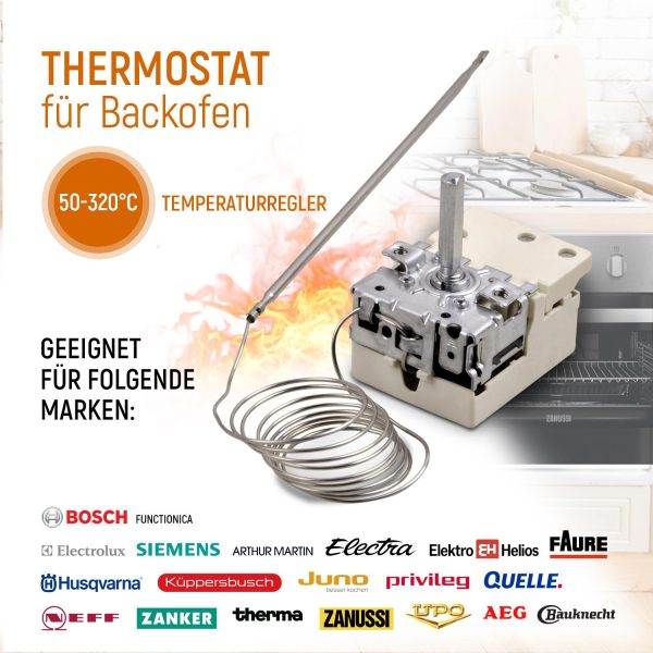 Thermostat Temperaturregler EGO 5518062050 50-320°C für Backofen Herde