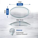 Lampenabdeckung 100x54mm wie Electrolux 5024879600/0 2 Stück für Dunstabzugshaube – Bild 2