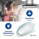 Lampenabdeckung 100x54mm wie Electrolux 5024879600/0 2 Stück für Dunstabzugshaube – Bild 3