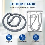 Ablaufschlauch 2,5m universal 22-19mmØ für Waschmaschine Geschirrspüler – Bild 6