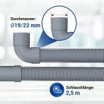 Ablaufschlauch 2,5m universal 22-19mmØ für Waschmaschine Geschirrspüler – Bild 7