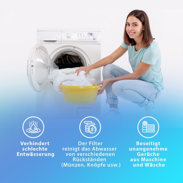 Flusensiebseinsatz wie BOSCH 00647920 für Askoll Ablaufpumpe in Waschmaschine