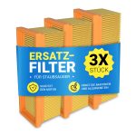 Flachfaltenfilter Set 3x wie Kärcher 6.414-498.0 Filter für Staubsauger