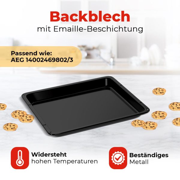 Backblech Kombiblech AEG 14002469802/3 hoch 466x385x38mm emailliert für Herd